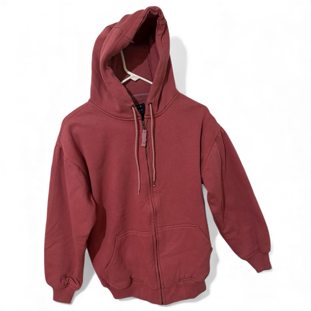 Lakin McKey by Key Brand Brick Red Full Zip Hoodie Sweatshirt Small Regular